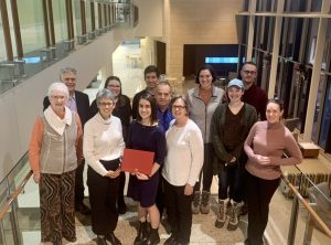 Photo of the group who joined for the Elaine Mischler MD Interprofessional Education Scholarship Award Ceremony
