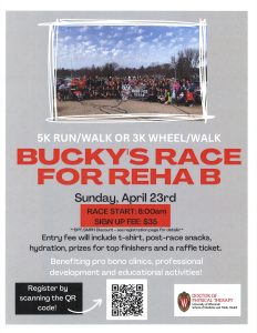 Bucky's Race for Rehab Flyer- Sunday 4/23/23