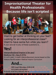 Improvisational Theater for Health Professionals Flyer- Full text in UW CIPE Post of same name