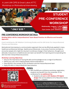 2024 Great Lakes Motivational Interviewing Conference- Student Preconference- Updated