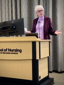 Dr. Elaine Mischler speaking on behalf of the Mischler IPE Scholarship.