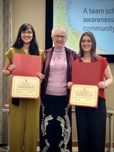 Alankrit Shatadal and Claudia Miller accepting their team Mischler IPE Scholarship.