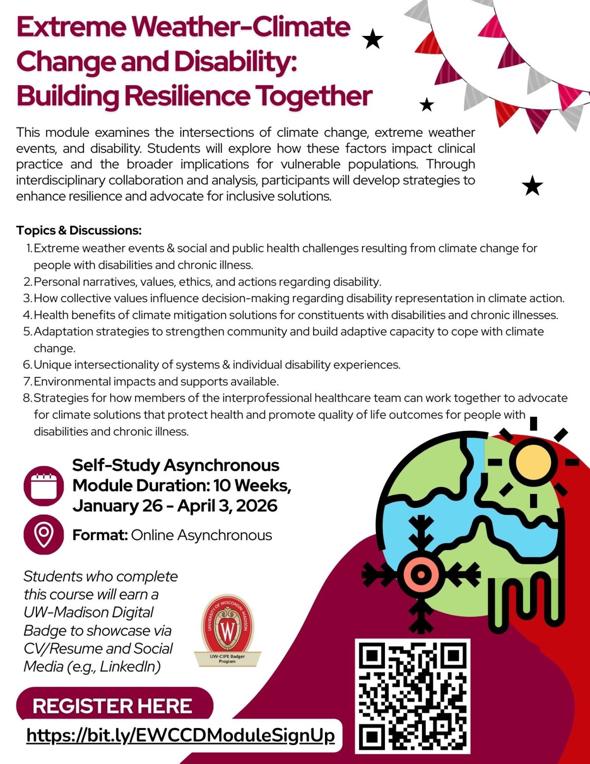 Registration Now Open for Extreme Weather: Climate Change and Disability Self-Study Asynchronous Module