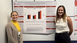 Maddie Nikolai (right) and CIPE Director Jennifer Timm at UW-Madison's 2026 Medical Education Day.